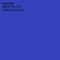 #3542BB - Cerulean Blue Color Image