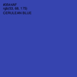 #3544AF - Cerulean Blue Color Image