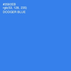 #3580EB - Dodger Blue Color Image