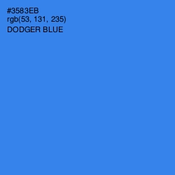 #3583EB - Dodger Blue Color Image