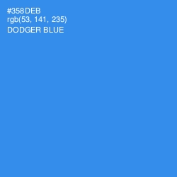 #358DEB - Dodger Blue Color Image