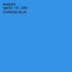#3593E5 - Curious Blue Color Image