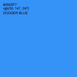 #3593F7 - Dodger Blue Color Image