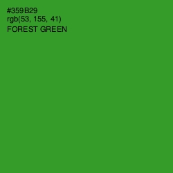 #359B29 - Forest Green Color Image