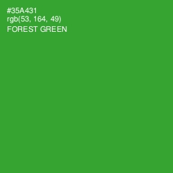 #35A431 - Forest Green Color Image