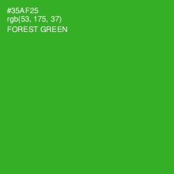 #35AF25 - Forest Green Color Image