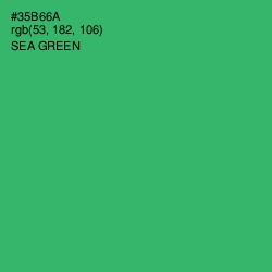 #35B66A - Sea Green Color Image