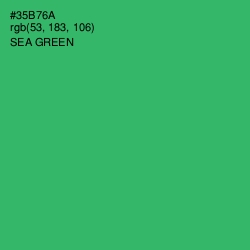 #35B76A - Sea Green Color Image