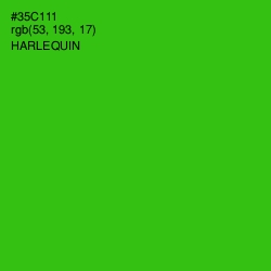 #35C111 - Harlequin Color Image