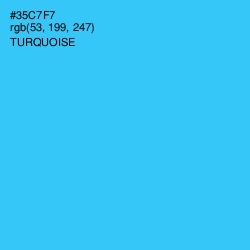 #35C7F7 - Turquoise Color Image
