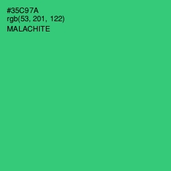 #35C97A - Malachite Color Image