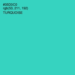 #35D3C0 - Turquoise Color Image