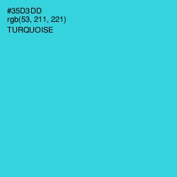 #35D3DD - Turquoise Color Image