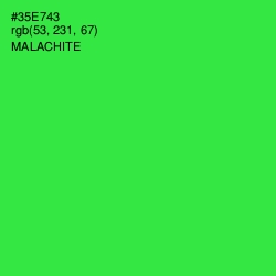 #35E743 - Malachite Color Image