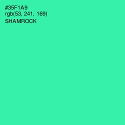 #35F1A9 - Shamrock Color Image