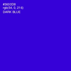 #3600D8 - Dark Blue Color Image