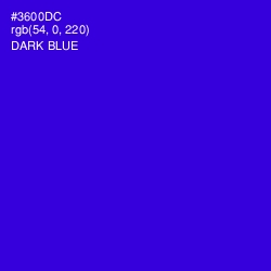 #3600DC - Dark Blue Color Image