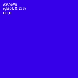 #3600E9 - Blue Color Image