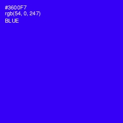 #3600F7 - Blue Color Image