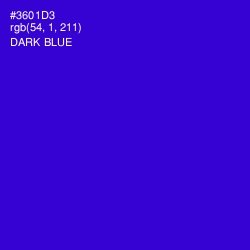#3601D3 - Dark Blue Color Image