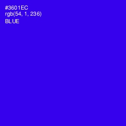 #3601EC - Blue Color Image