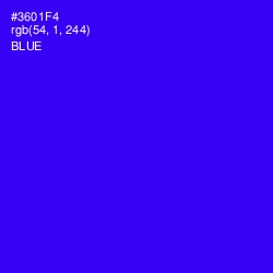 #3601F4 - Blue Color Image