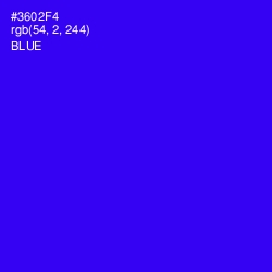 #3602F4 - Blue Color Image