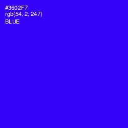 #3602F7 - Blue Color Image