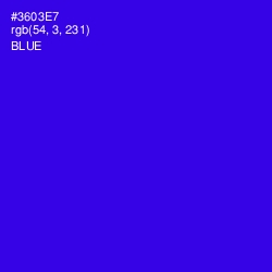 #3603E7 - Blue Color Image