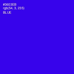 #3603EB - Blue Color Image