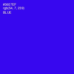 #3607EF - Blue Color Image