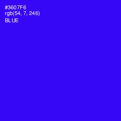 #3607F6 - Blue Color Image
