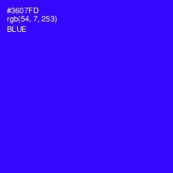 #3607FD - Blue Color Image