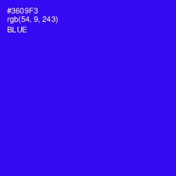 #3609F3 - Blue Color Image