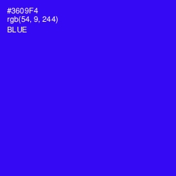 #3609F4 - Blue Color Image