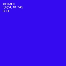 #360AF0 - Blue Color Image