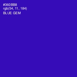 #360BB8 - Blue Gem Color Image