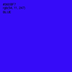 #360BF7 - Blue Color Image