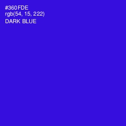 #360FDE - Dark Blue Color Image