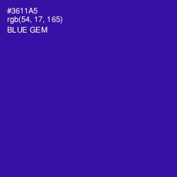 #3611A5 - Blue Gem Color Image