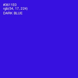 #3611E0 - Dark Blue Color Image