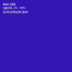 #3615B5 - Governor Bay Color Image
