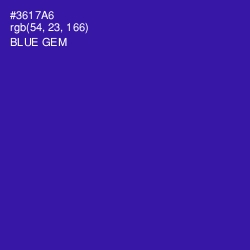 #3617A6 - Blue Gem Color Image