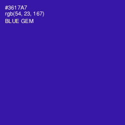 #3617A7 - Blue Gem Color Image