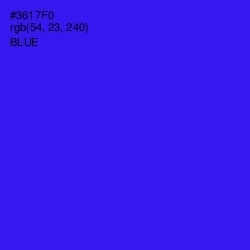 #3617F0 - Blue Color Image