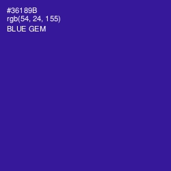 #36189B - Blue Gem Color Image