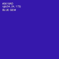 #3618AD - Blue Gem Color Image