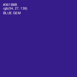 #361B8B - Blue Gem Color Image