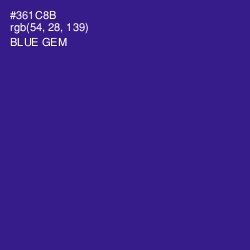 #361C8B - Blue Gem Color Image