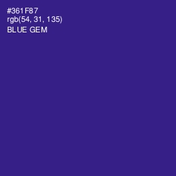 #361F87 - Blue Gem Color Image